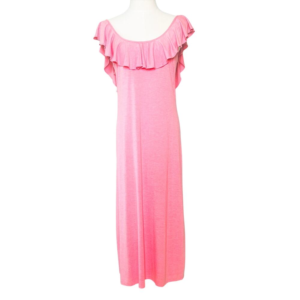 Natori Shangri La Tencel Jersey Slip Dress Loungewear Sunset Pink Medium